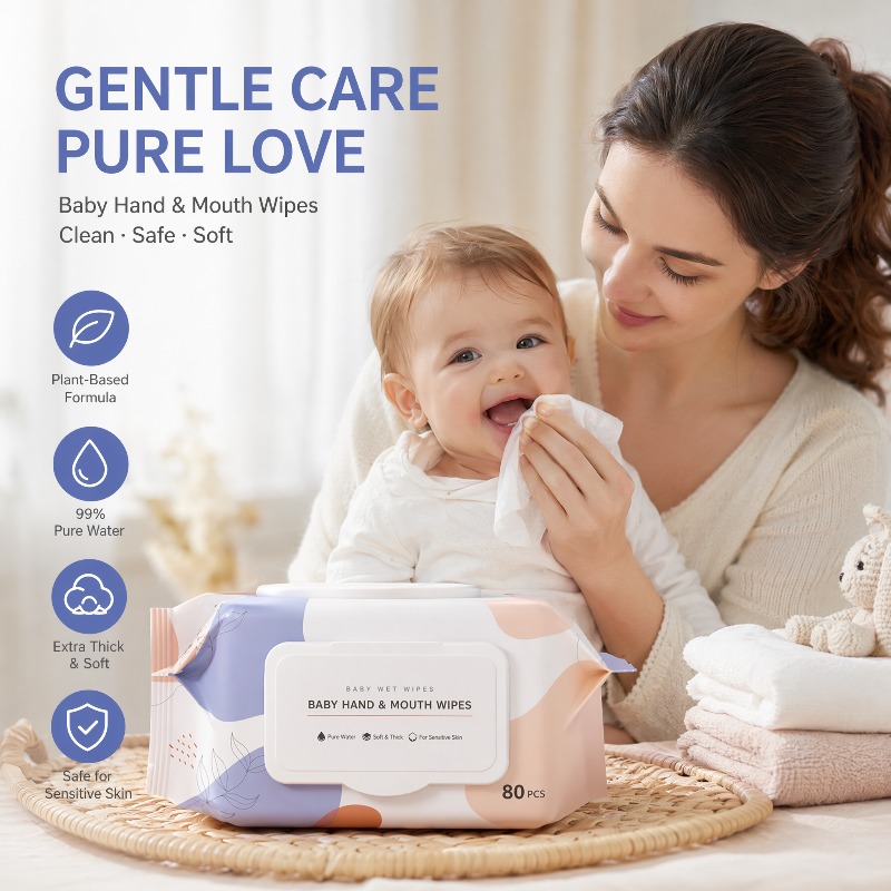 Skincare Newborn - Salviette Morbide Non Tessute Ipoallergeniche per