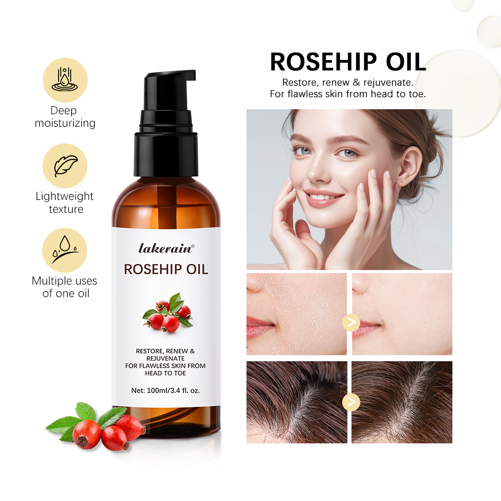 Face Oil Rosehip - 100ml Multifunzione Idratare Olio Essenziale di