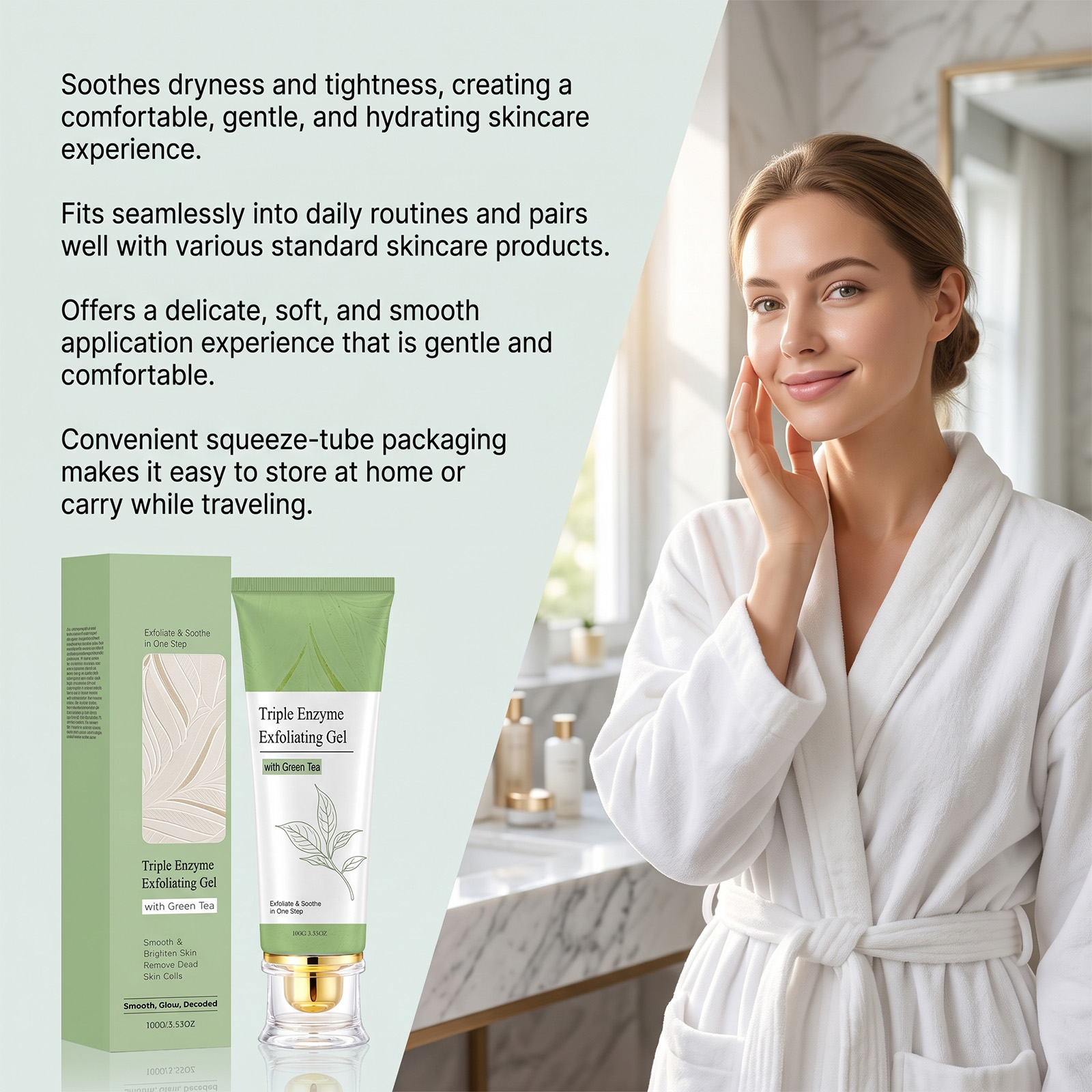Gel Esfoliante al Tè Verde per - Aha Bha Exfoliant recensione e prezzo