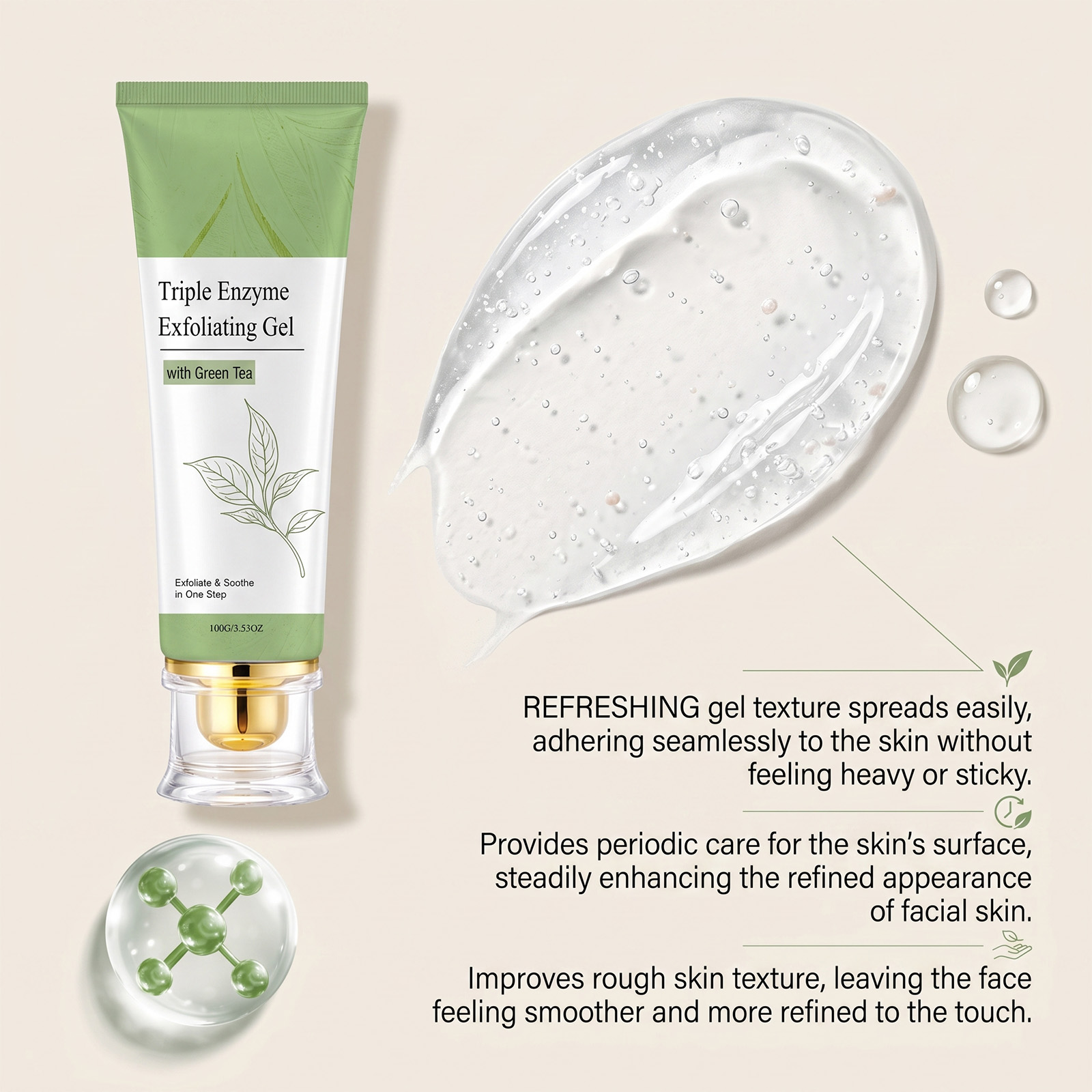 Gel Esfoliante al Tè Verde per - Aha Bha Exfoliant recensione e prezzo