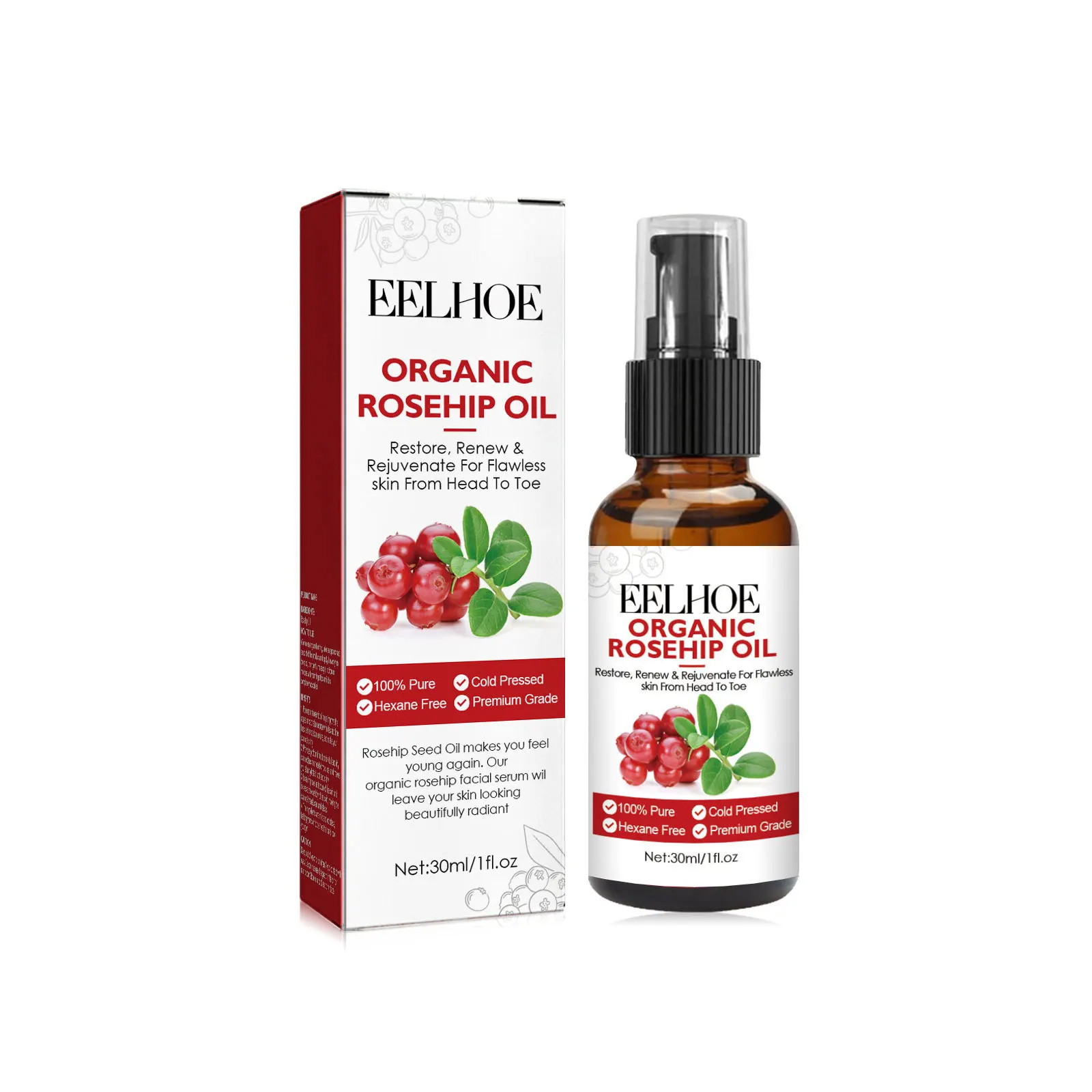 Siero viso all'olio di rosa ca - Face Oil Rosehip recensione e prezzo